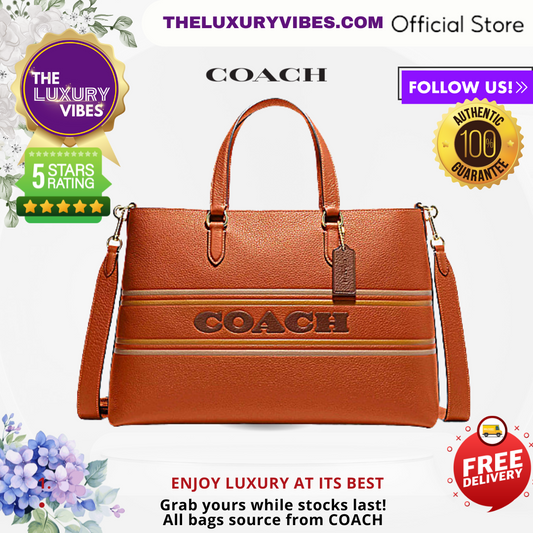 COACH Logan Carryall with Coach Stripe CH249 Brown