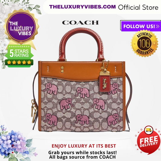 COACH Rogue 25 In Signature Textile Jacquard With Embroidered Elephant Motif