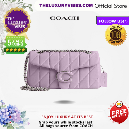 COACH Tabby Shoulder Bag 26 with Quilting Soft Purple