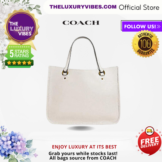 COACH Tyler Carryall 28 in Chalk/White C3460