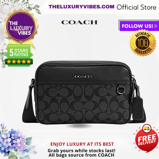 COACH Graham Crossbody in Signature Canvas Black C4149