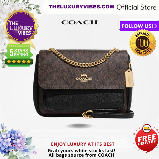 COACH Klare Crossbody 25 in Signature Brown Black CC878