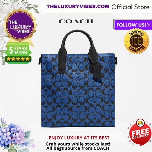 COACH Gotham Tall Tote Bag 24 in Blue Fin - CA184