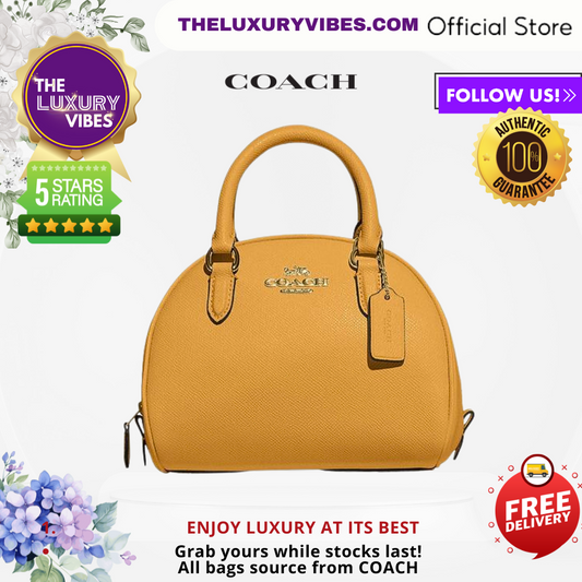 COACH Sydney Satchel in Yellow CA202