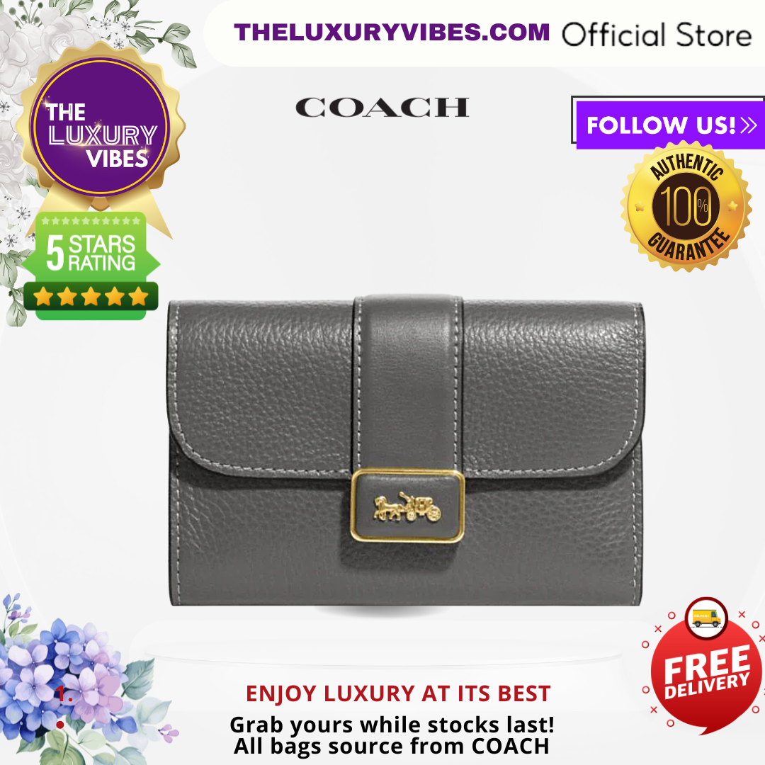 COACH Medium Grace Wallet in Grey CC059