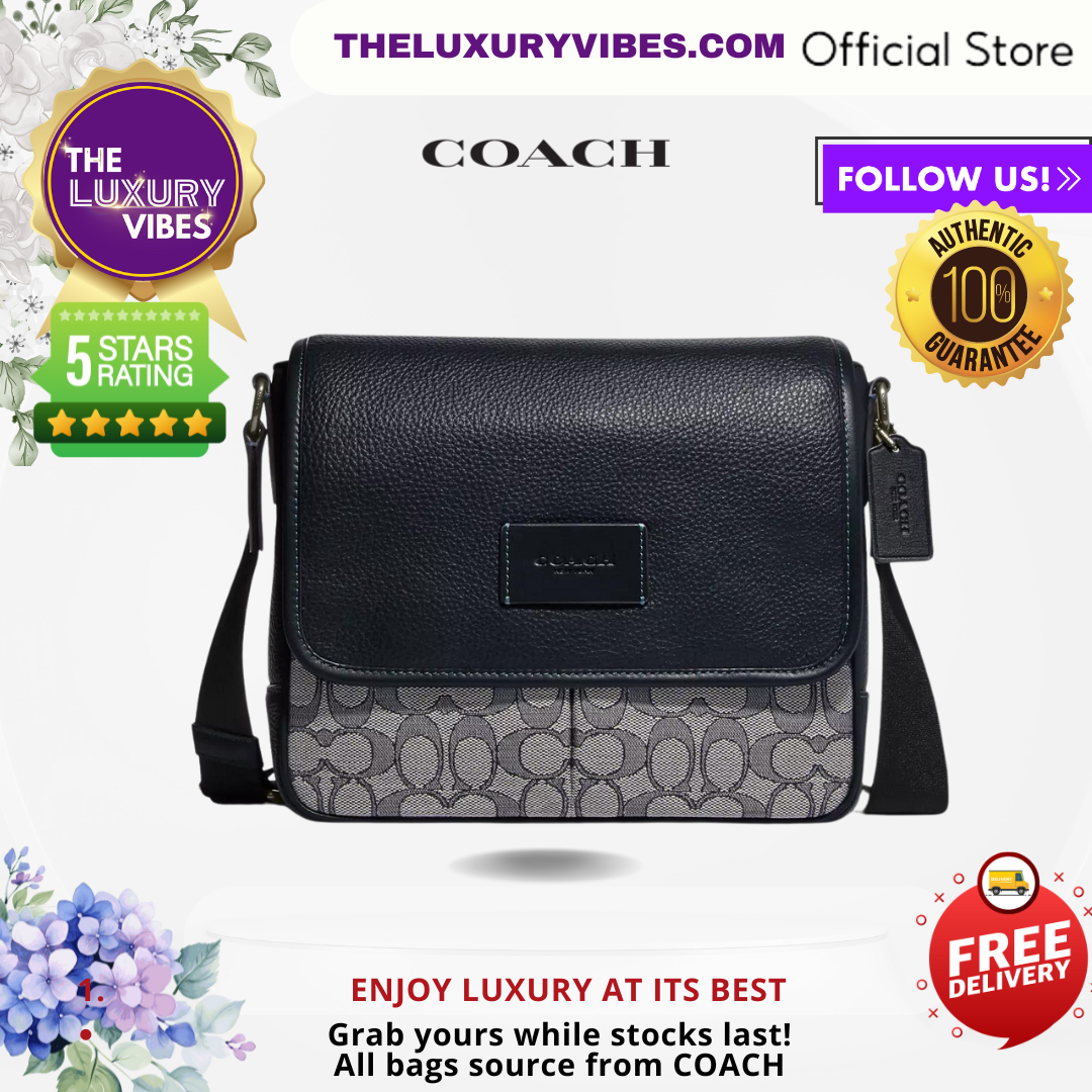 COACH Sprint Map Bag 25 in Signature Jacquard Grey CE534