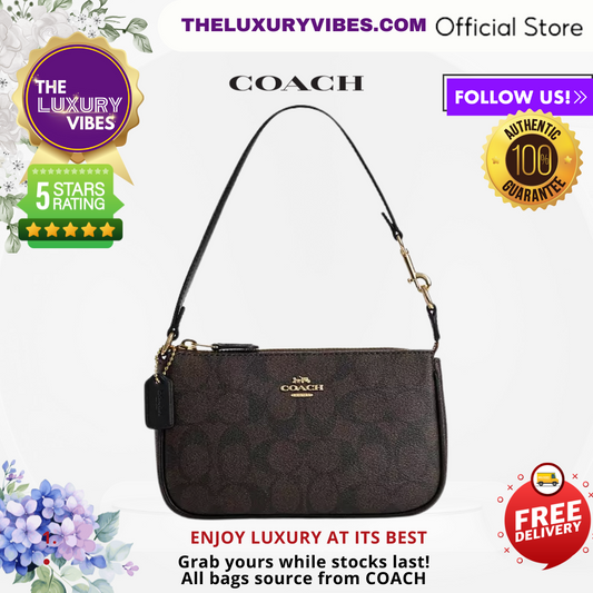 COACH Nolita 19 signature canvas in Brown Black