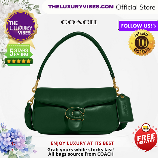 COACH Pillow Tabby Shoulder Bag 26 in dark pine