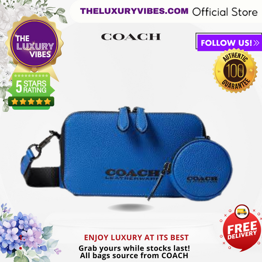 Coach Charter Slim Crossbody With Coach Badge-Blue-C6290