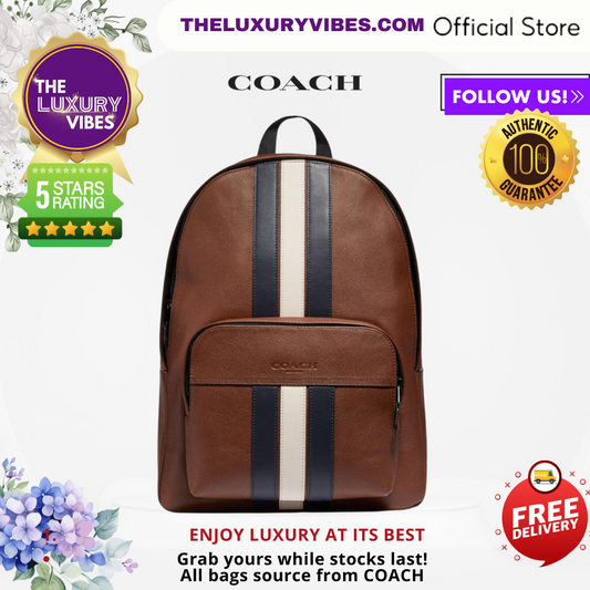 COACH Houston Backpack Signature Canvas in Brown 49324