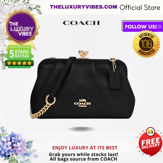 COACH Nora Kisslock Crossbody -Black C2875