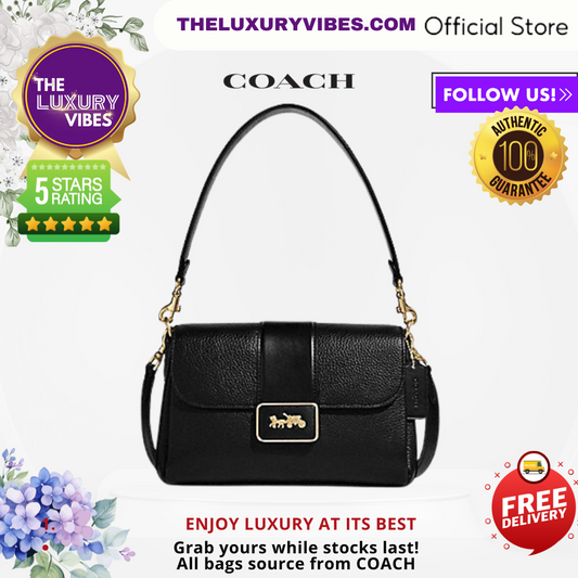 COACH Grace Shoulder Bag Black CC068