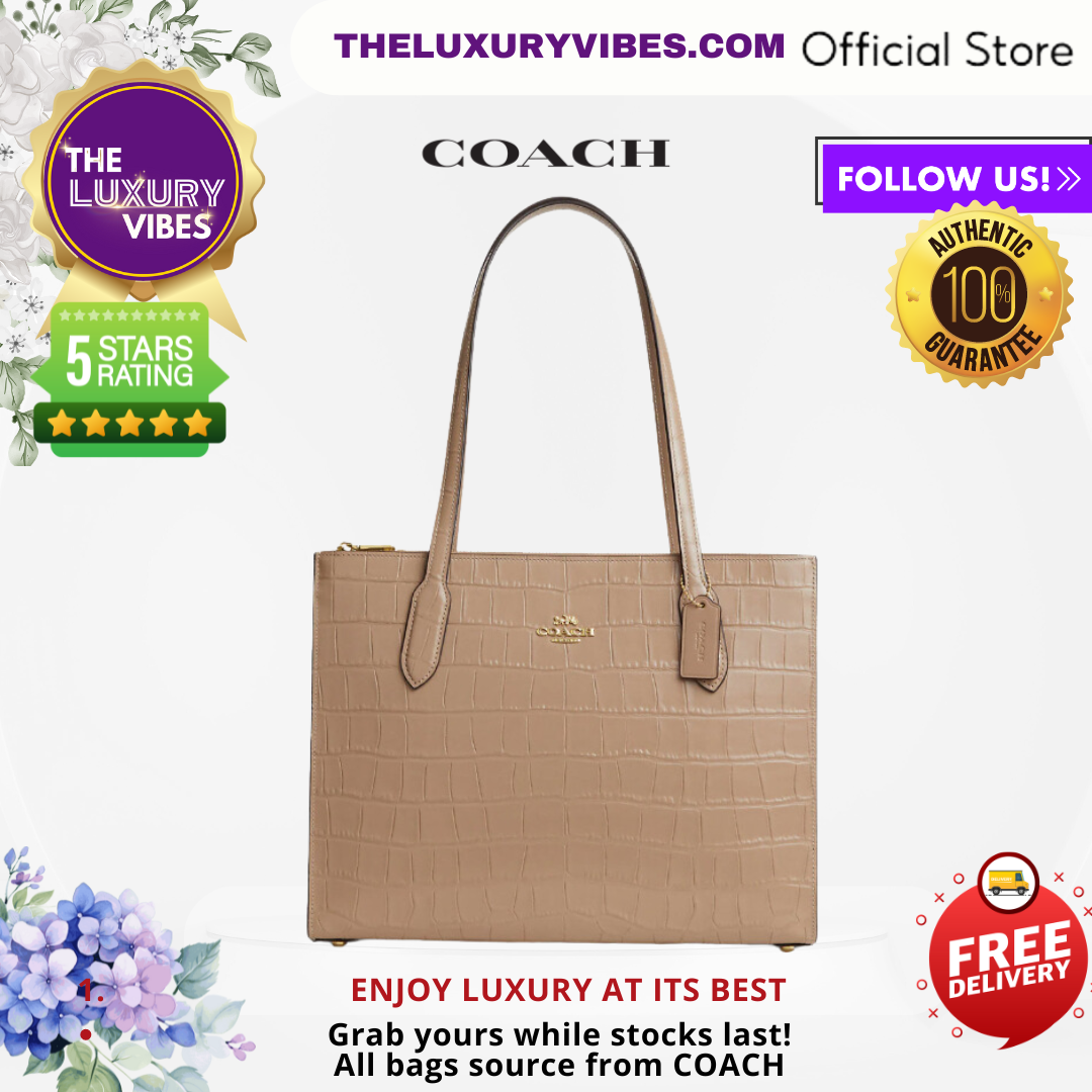 COACH Nina Carryall In Gold/Taupe CL654