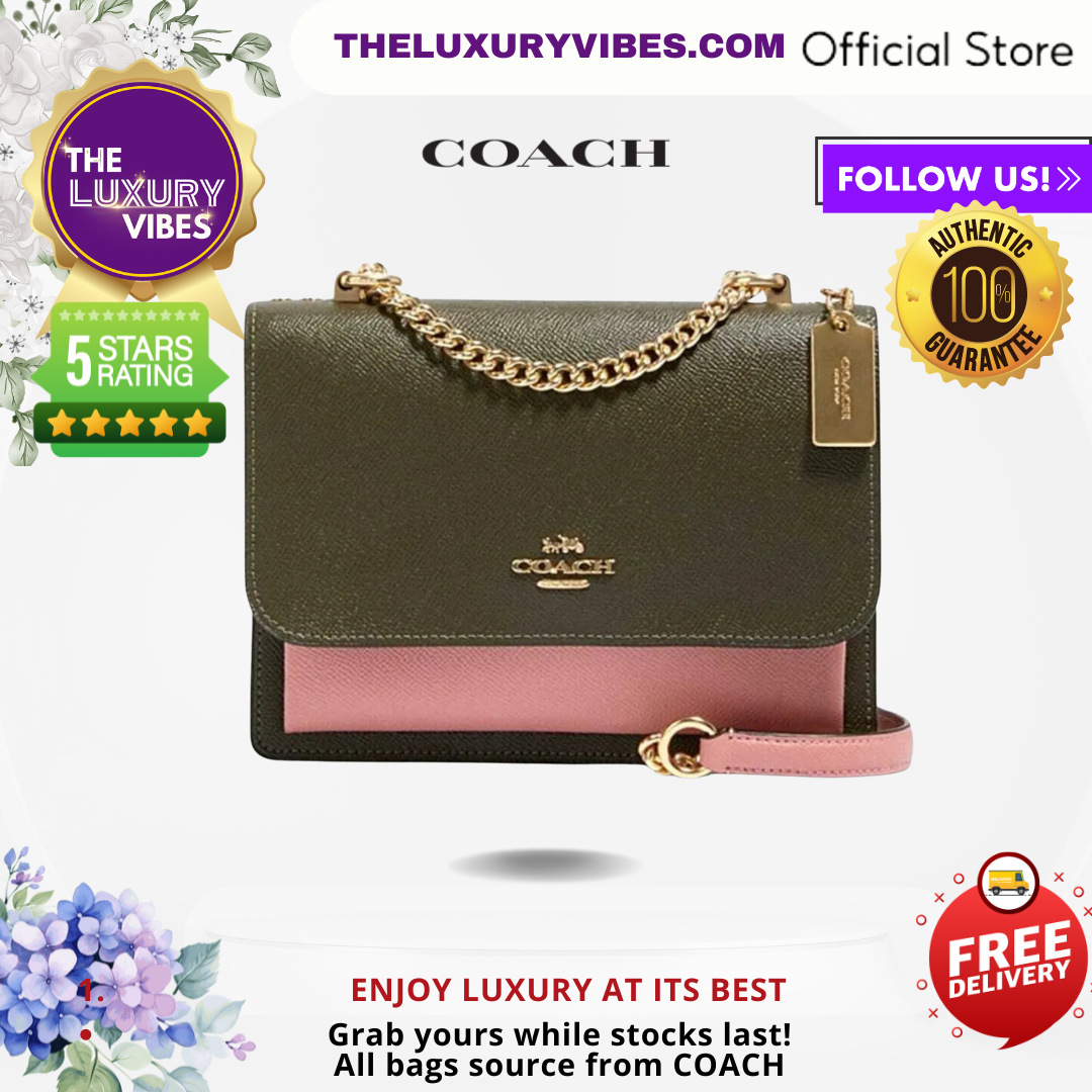 COACH Klare Crossbody in colorblock canteen multi - Dark Green/Pink 91166