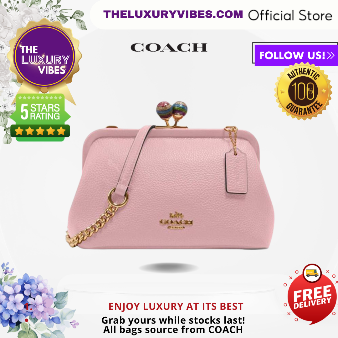 COACH Nora Kisslock Crossbody- Pink