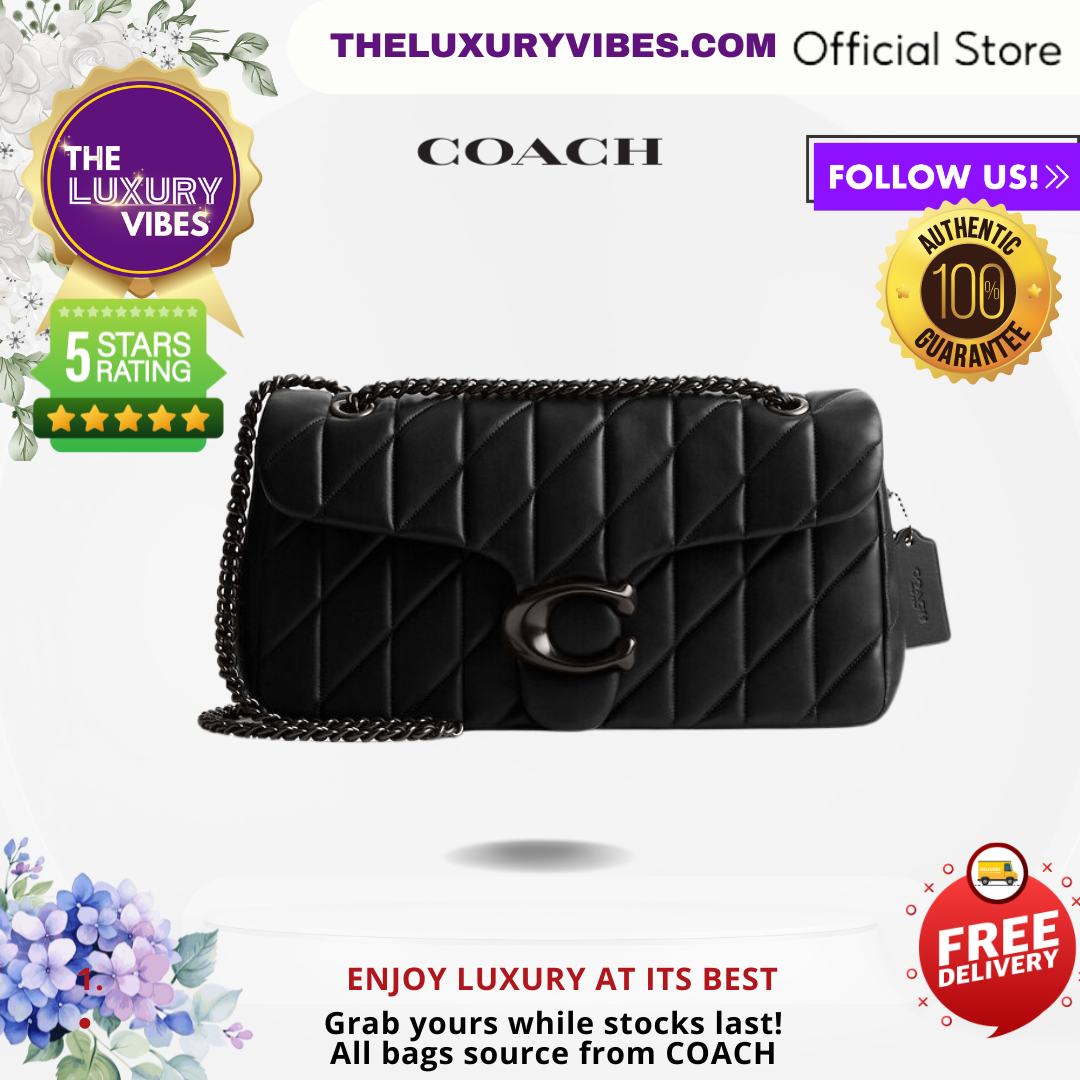 COACH Tabby Shoulder Bag 26 with Quilting in Black