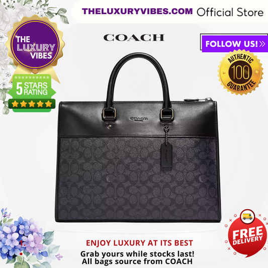 COACH Gotham Folio in Signature Canvas Black C2682