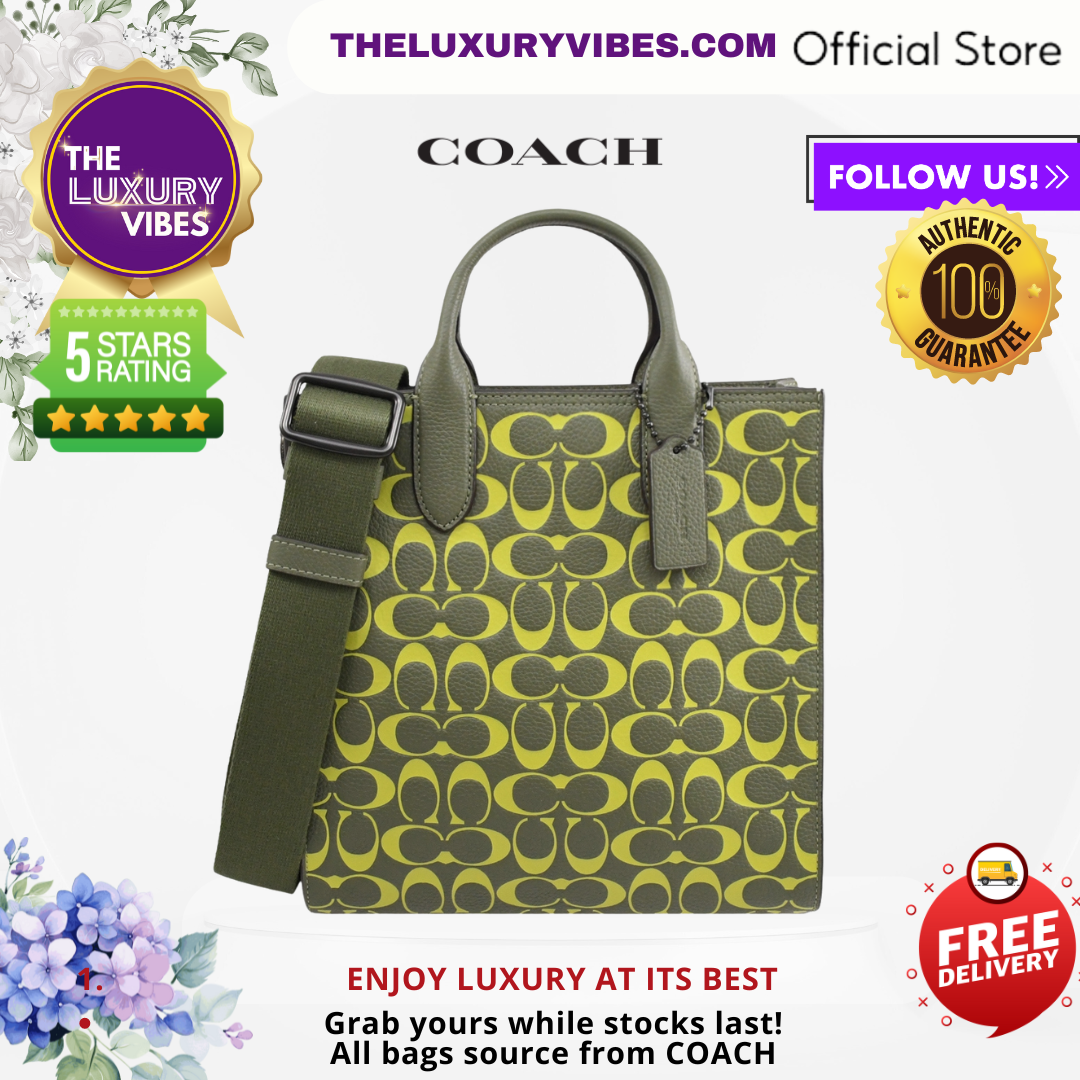 COACH Gotham Tall Tote Bag 24 in Key Lime  CA184