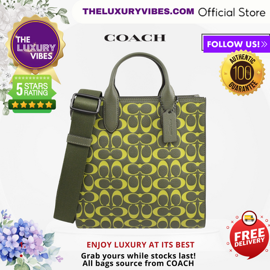 COACH Gotham Tall Tote Bag 24 in Key Lime  CA184