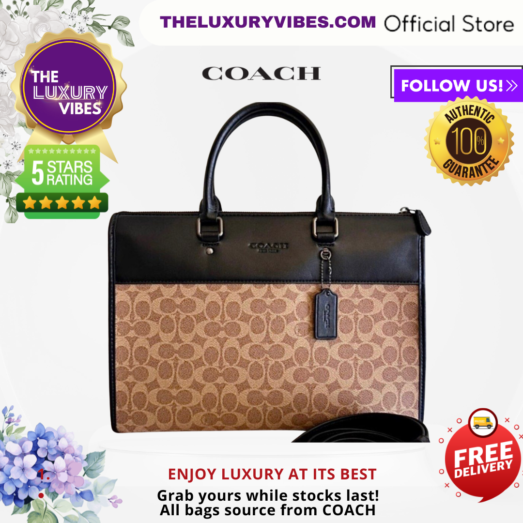 COACH Gotham Folio in Signature Canvas Brown C2682