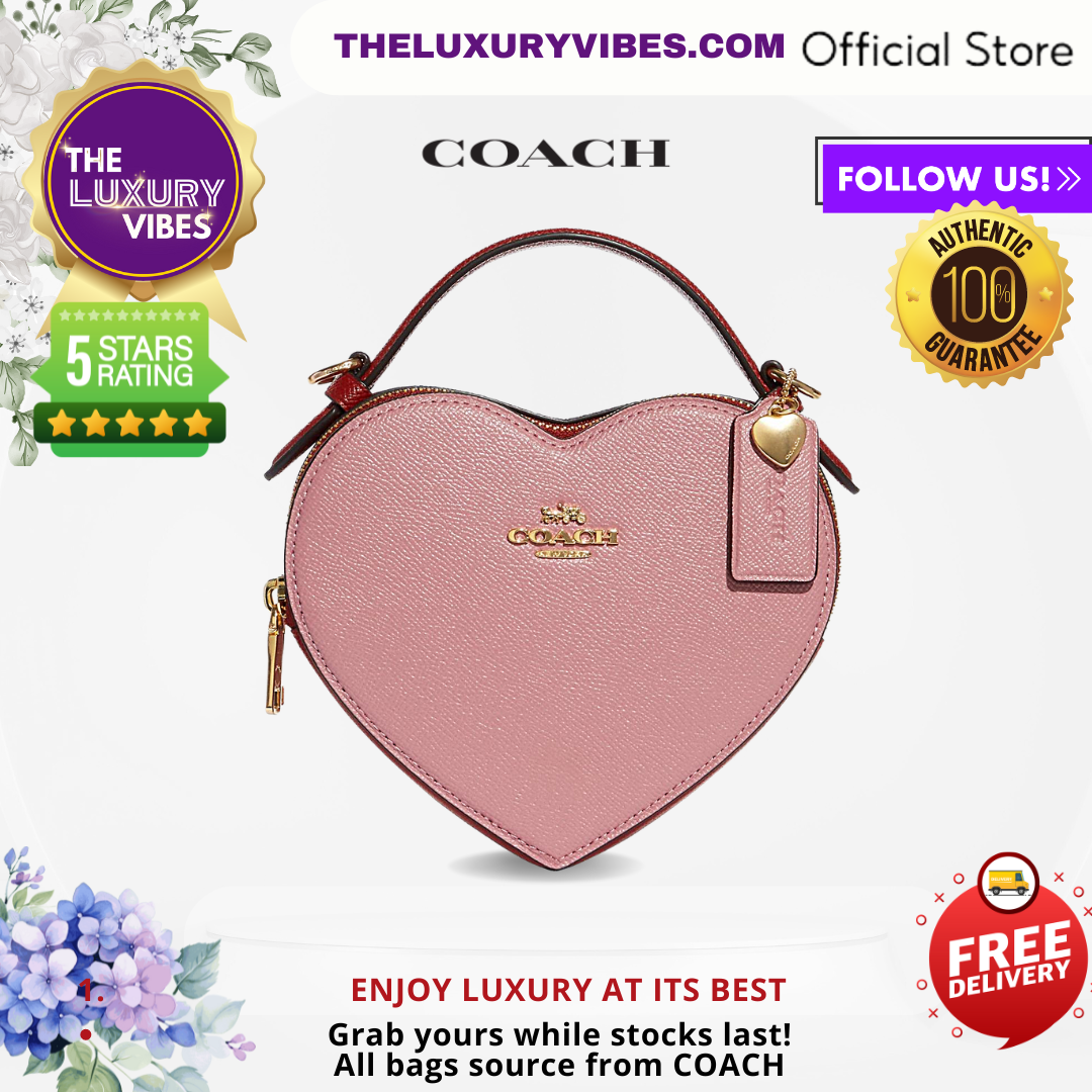 COACH Heart Crossbody-True Pink