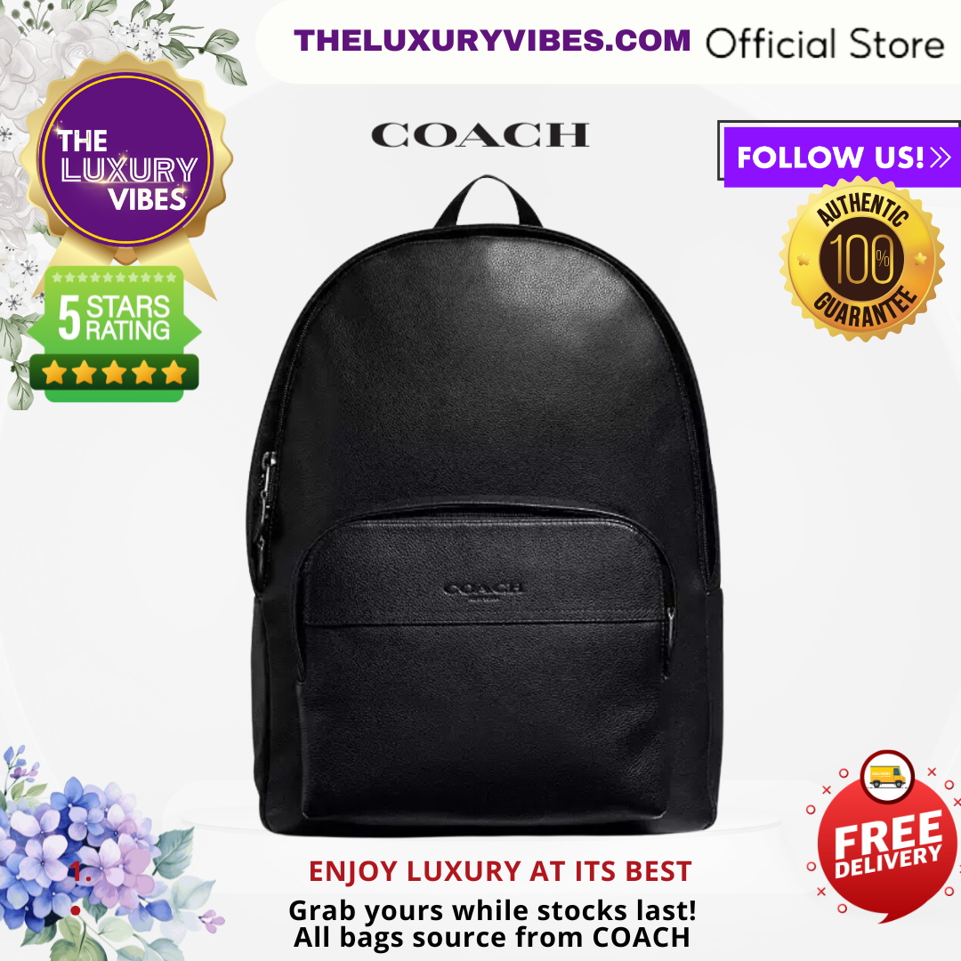 COACH Houston Backpack in Black Nickel F49313