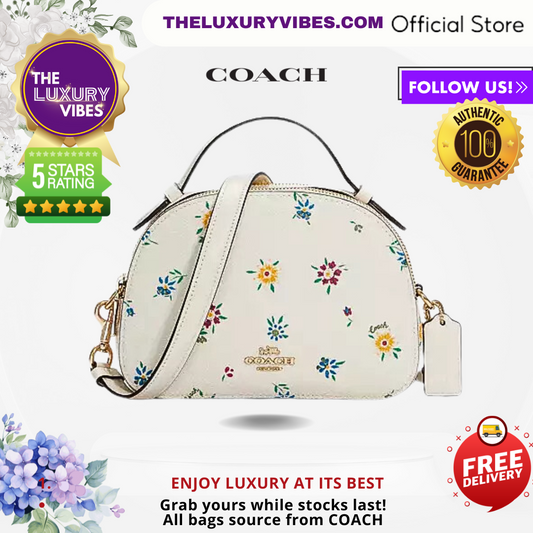 COACH Serena Satchel with Wild Meadow Print