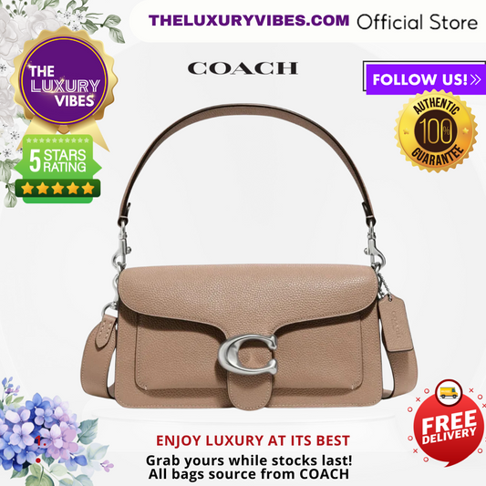 COACH Tabby Shoulder Bag 26 Khaki Taupe 73995