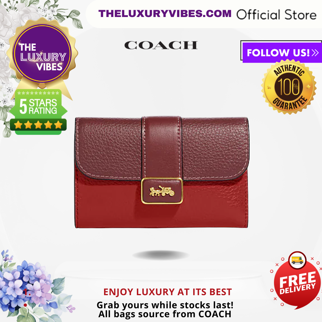 COACH Medium Grace Wallet in Red CC061