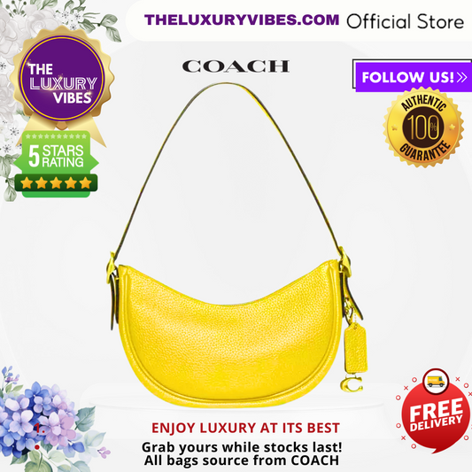 COACH Luna Shoulder Bag in Light Yellow CC439A