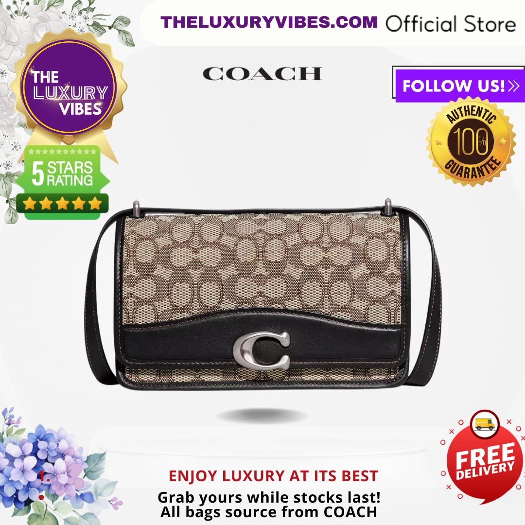 COACH Bandit Shoulder Bag In Signature Textile Jacquard In Black CD709