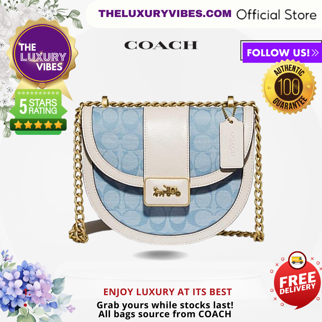 Coach Alie Saddle Bag in Signature Chambray C4694