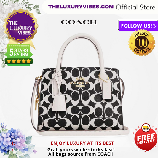 COACH Andrea Carryall in Signature Canvas Black Multi CP080