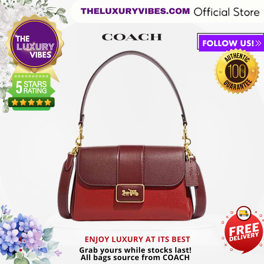 COACH Grace Shoulder Bag In Grace Shoulder Bag In Colorblock Red Apple Multi CC067