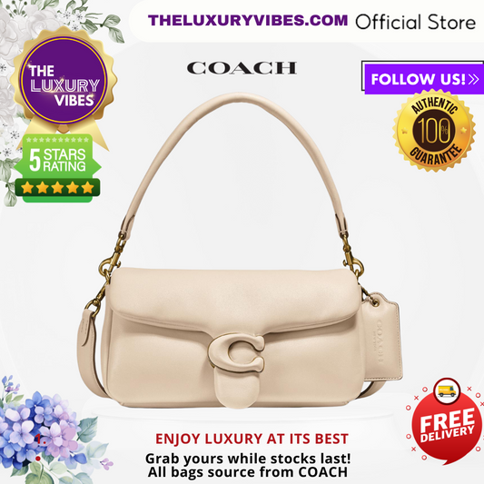 COACH Pillow Tabby Shoulder Bag 26 in Ivory