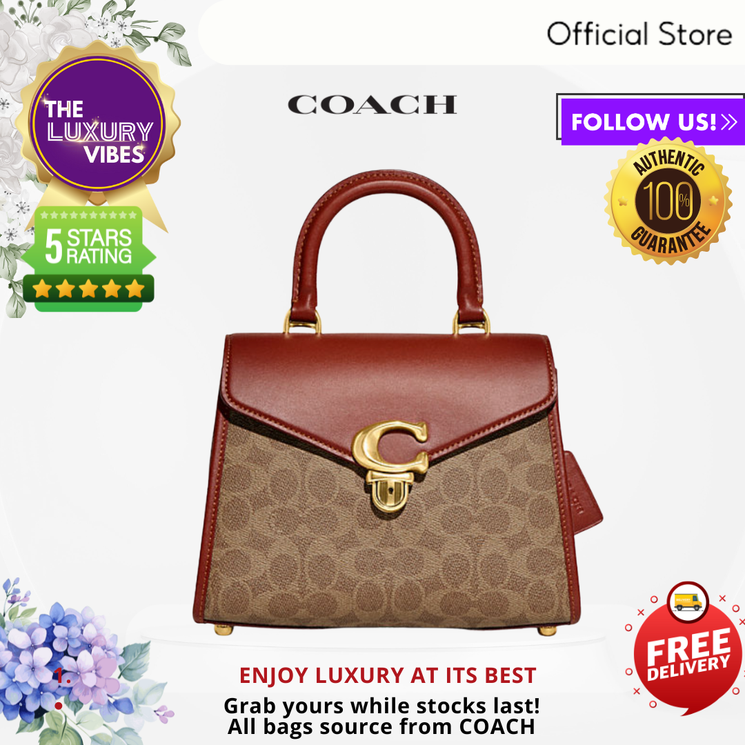 COACH Sammy Top Handle Bag in Signature Canvas  CH724