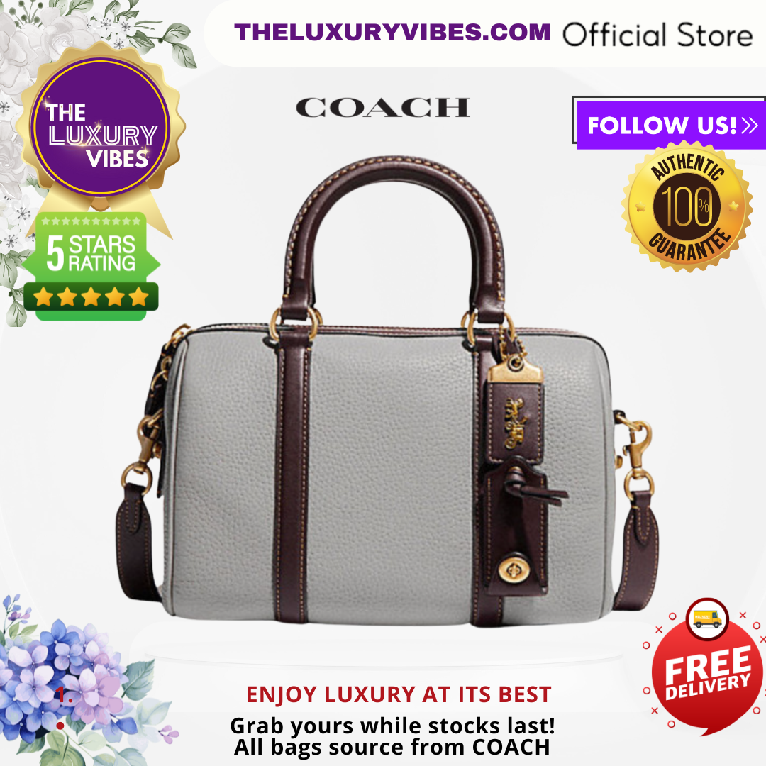 COACH Ruby Satchel 25 In COACH Ruby in Colorblock Grey C8530