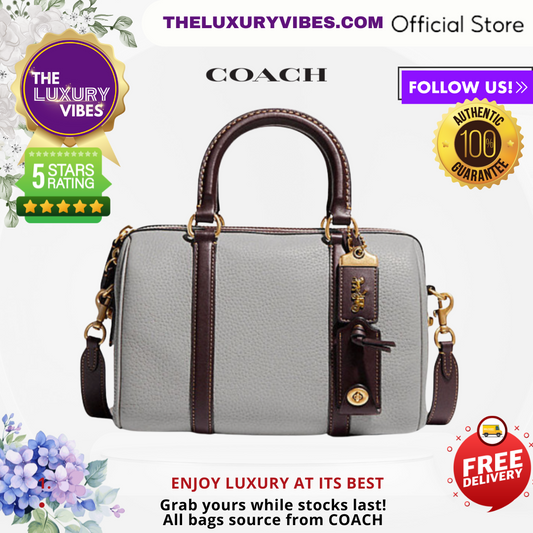 COACH Ruby Satchel 25 In COACH Ruby in Colorblock Grey C8530