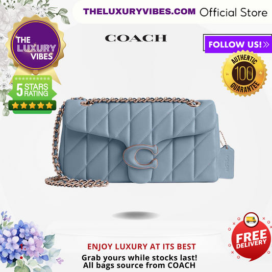 COACH Tabby Shoulder Bag 26 with Quilting in Blue