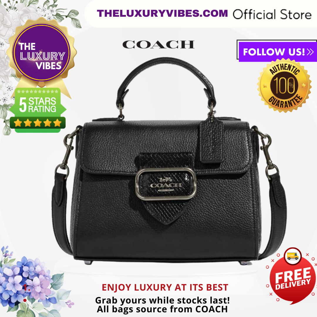 COACH Morgan Top Handle Satchel in Black CF321