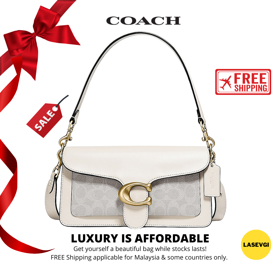 COACH Tabby Shoulder Bag 26 Signature White - www.lasevgi.com