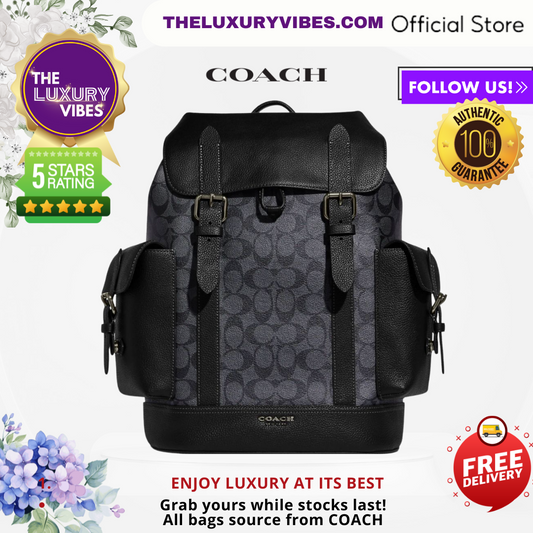 COACH Hudson Backpack in Signature Canvas black CB839