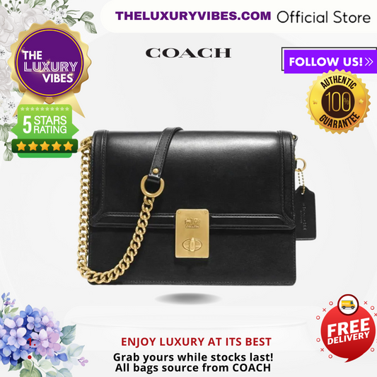 COACH Hutton Shoulder Bag in Black 88342