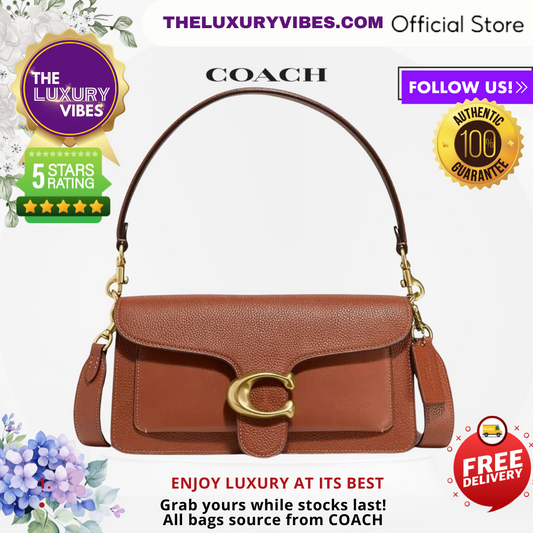 COACH Tabby Shoulder Bag 26 Saddle Brown 73722