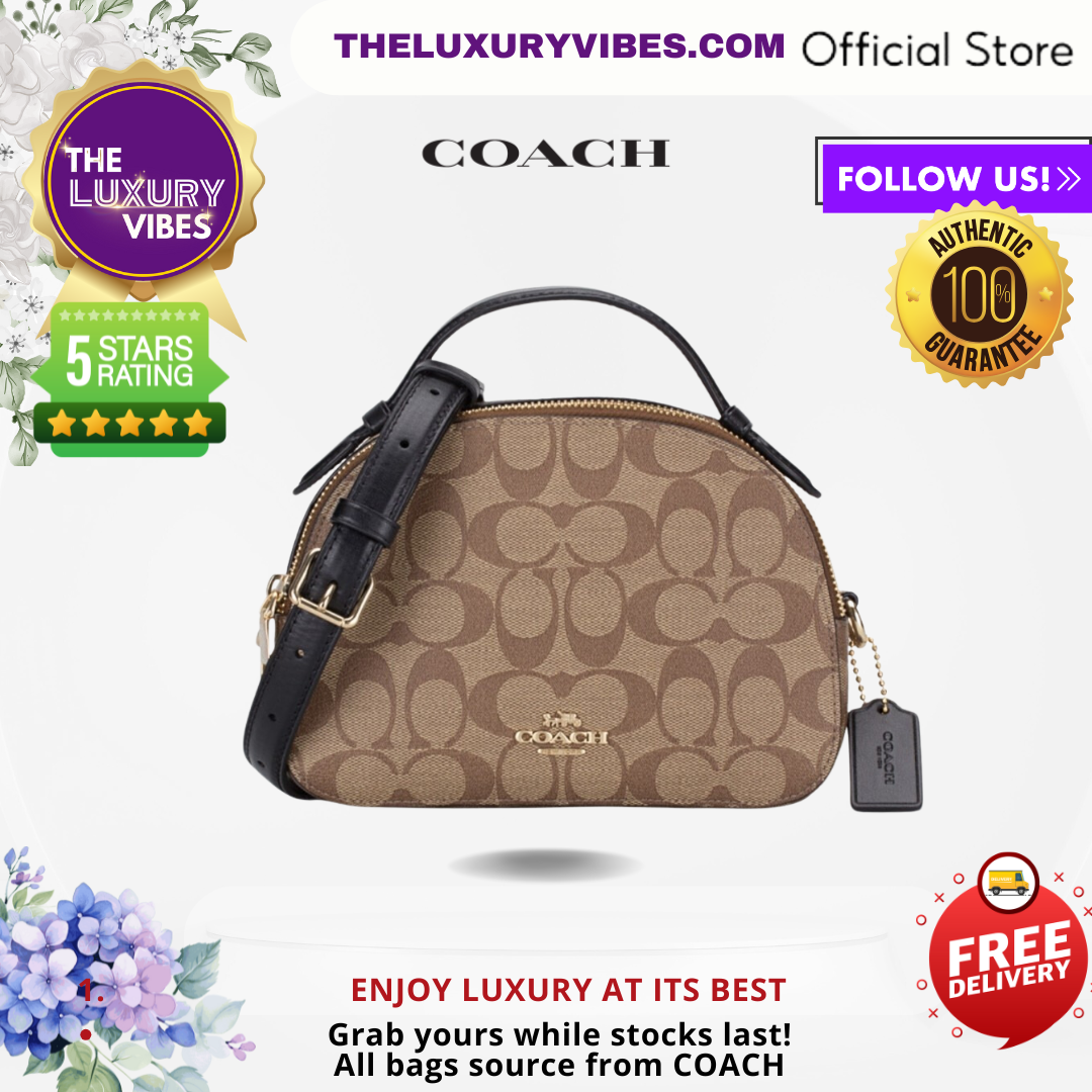 COACH Serena Satchel Signature in Khaki Light