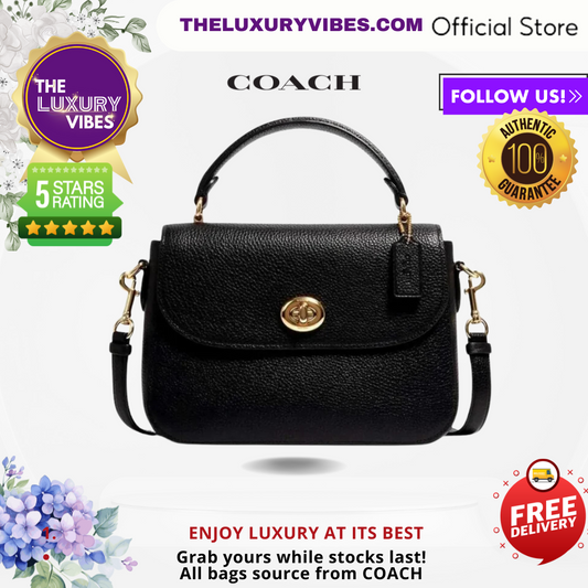 COACH Marlie Top Handle Satchel in Black C1557