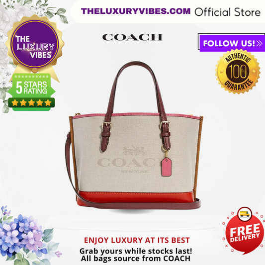 COACH Mollie Tote in Colorblock - Mango Multi