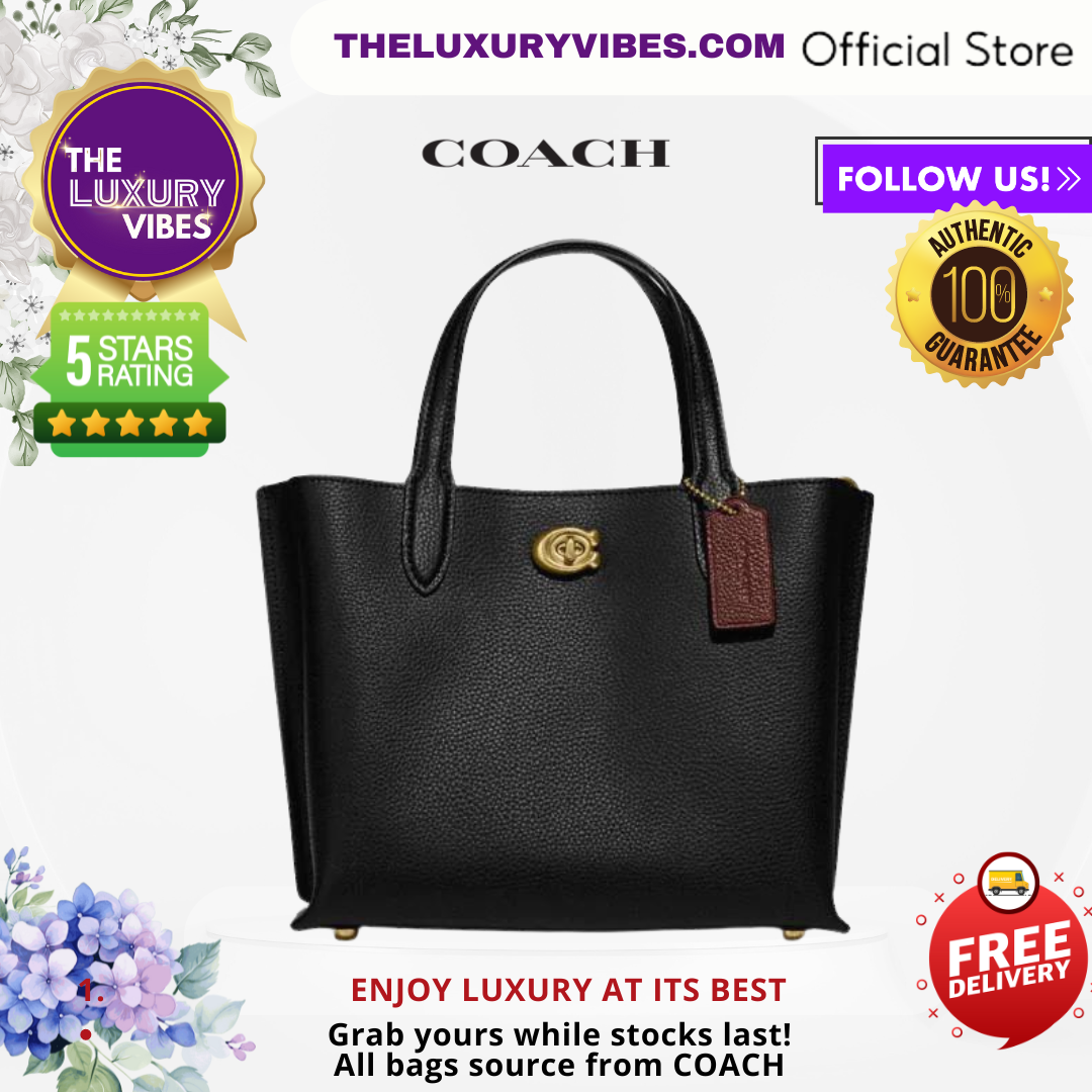 COACH Willow Tote 24 in Black C8869