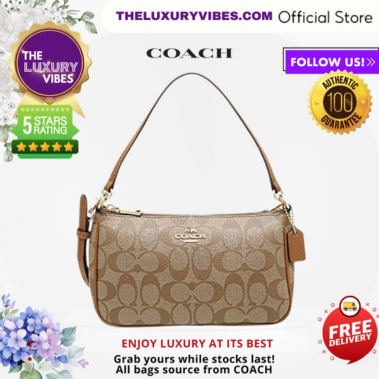 COACH Messico Top Handle Pouch - Brown