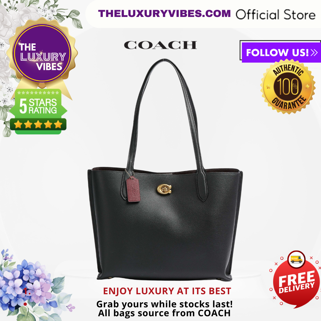 COACH Willow Tote Bag in Black C0689